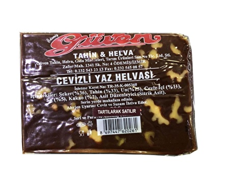 Güven Ödemiş Cevizli Paket Yaz Helvası 500 gr