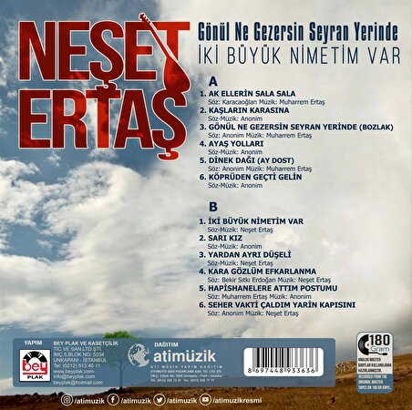 Neşet Ertaş - Gönül Ne Gezersin Seyran Yerinde   ( Plak)