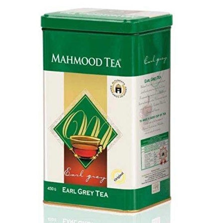 Mahmood Tea Bergamotlu Seylan Dökme Çayı Earl Grey Teneke Kutu 450 gr