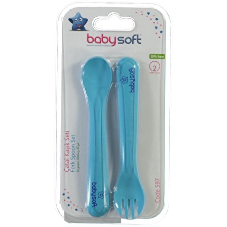 Baby Soft Çatal Kaşık Seti Mavi