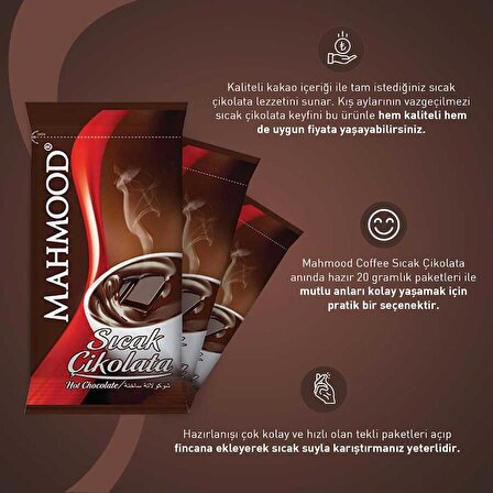 Mahmood Coffee Sıcak Çikolata 12 Adet x 20 Gr