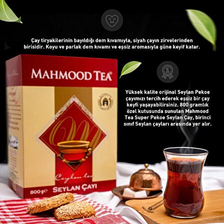Mahmood Tea Ithal %100 Saf Seylan Pekoe Dökme Çayı 800 Gr