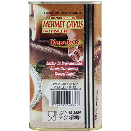 Mehmet Çavuş Kepeksiz Bozkır Tahini Teneke Kutu 2 Kg (Net 1800 gr)