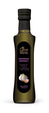 Olive Works Naturel Sarımsaklı Sızma Zeytinyağı 250 ml Cam 