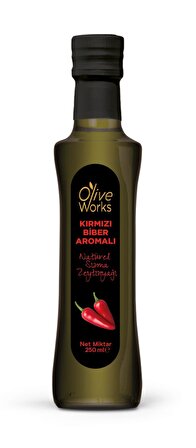 Olive Works Naturel Kırmızı Biberli Sızma Zeytinyağı 250 ml Cam 