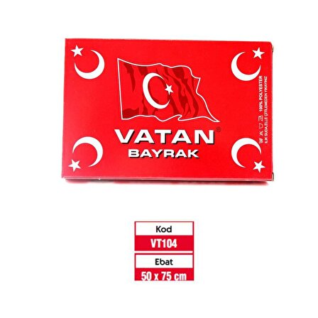Vatan Bayrak Türk Bayrağı 50 x 75 Cm.