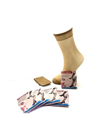 Kadın Müjde Ten Dizaltı Çorap Renk Kodu 57 Yeşil Kutu 5'Li  Bt-0008