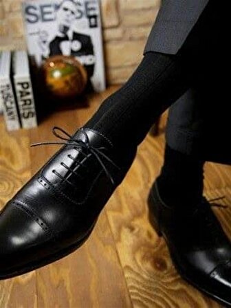 Tek Çift Siyah Erkek Soket Çorap