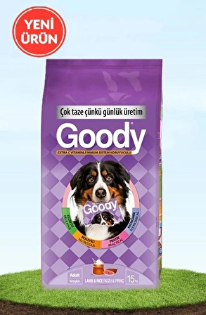 Goody C Vitaminli Kuzu Etli & Pirinçli Yetişkin Köpek Maması 15 Kg