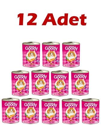 Goody Kuzu Pirinçli Yetişkin Kedi Konservesi 400 Gr 12 Adet