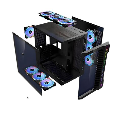 SNT Luobin III War Machine Midi Tower Atx Gaming 6 x Argb Fanlar Dahil Masaüstü Bilgisayar Kasası (POWER YOK)
