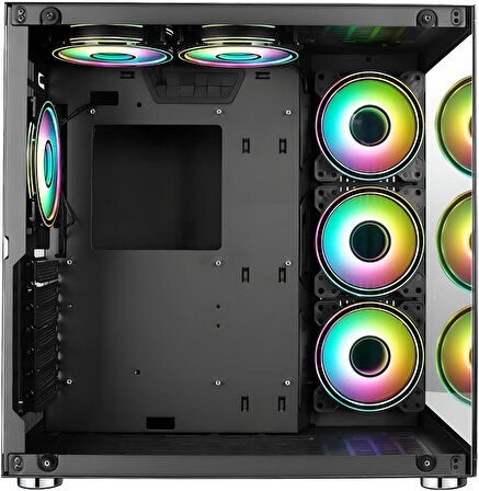 SNT UFO II Ocean Midi Tower Atx Gaming 6 x Argb Fanlar Dahil Masaüstü Bilgisayar Kasası (POWER YOK)