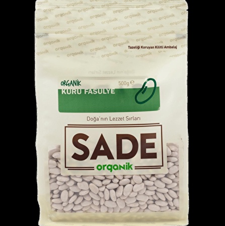 Sade Organik Kuru Fasulye 500 gr