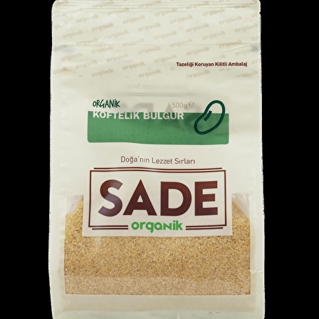 Sade Organik Köftelik Bulgur 500 gr