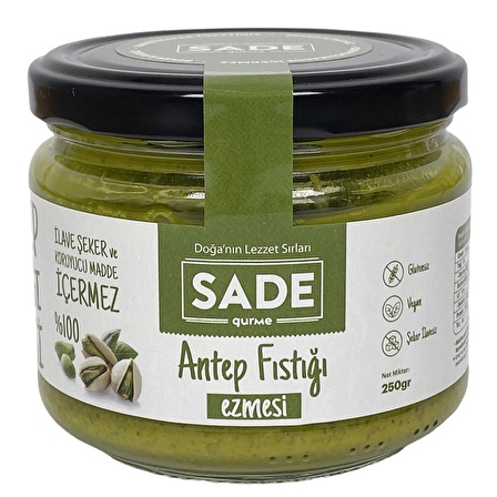 Sade Gurme Antep Fıstığı Ezmesi 250gr