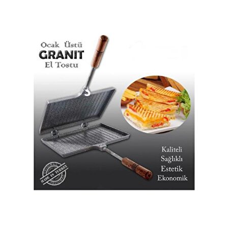 Esra Metal Ocak Üstü İç Dış Granit El Tost Makinesi