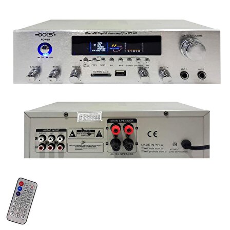 Bots Anfi Stereo 80W Ekranlı Usb/sd/eko/bass/tiz Bots BT-602