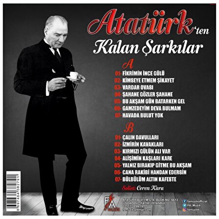 Atatürk'ten Kalan Şarkılar LP Plak