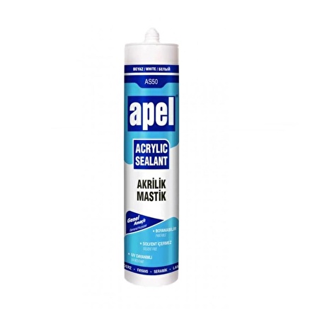 Apel AS-50 Akrilik Mastik 500 Gr Beyaz