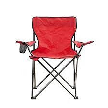 Katlanır Kamp Sandalyesi Kırmızı Renk