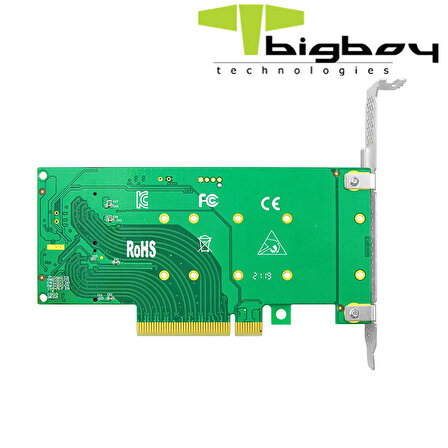 Bigboy BTC-M2G4X2 PCIe 4.0 x4  PCIe 4.0 x8 2xm.2 NVMe Dönüştürücü Adaptör