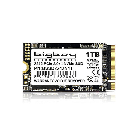 Bigboy BSSD2242N1T M2 1 TB M.2 1800 MB/s 2500 MB/s SSD 