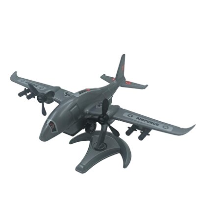 Bayraktar Akıncı İnsansız Hava Aracı Oyuncak Maketi Çek Bırak Özellikli Standlı 23cm.