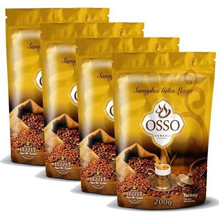 Osso Aromalı Öğütülmüş Osmanlı Türk Kahvesi 4x200 gr 