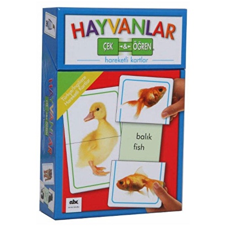 Çek Öğren Hareketli Kartlar Hayvanlar