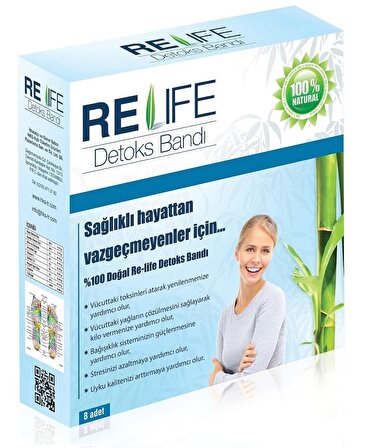 Re-Life Detoks ( Detox ) Bandı Natural  %100 Doğal Ürün