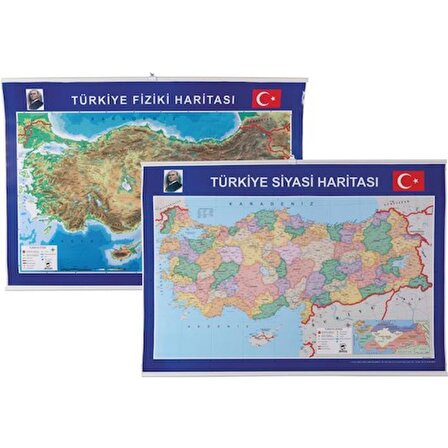 Gülpaş Harita Türkiye Fiziki Ve Siyasi 70-100