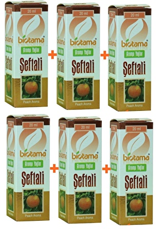 Biotama Şeftali Aroması 20 ml X 6 Adet 