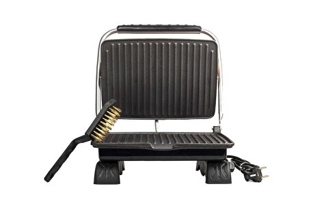 Organik Pik Demir Döküm Kaplamasız& Anti Kanserojen Ev Tipi Tost Makinası DKMX ROSEGOLD 1800W +Fırça
