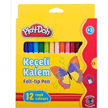 Play-Doh Keçeli Kalem Karton Kutu 5 MM 12 Renk PLAY-KE007