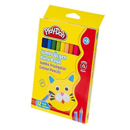 Play-Doh 12 Renk Jumbo Üçgen Kuru Boya PLAY-KU008