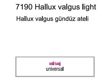 Orthocare 7190-000-Sol Hallux Valgus Light (Gündüz Ateli)