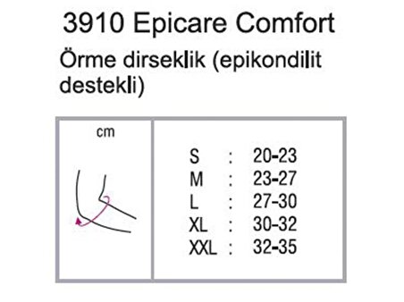 Orthocare 3910/MEDIUM Epikondilit Tenisçi Dirsekliği Bandı Bandajı Örme