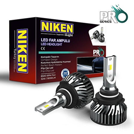 Hb3 led xenon far aydınlatma seti şimşek etkili niken pro 8000lm