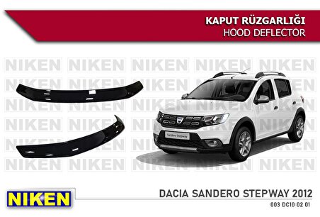 Dacia sandero stepway kaput rüzgarlığı koruyucu 2013+