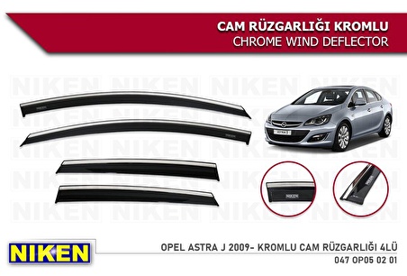 Opel astra j cam rüzgarlığı kromlu niken