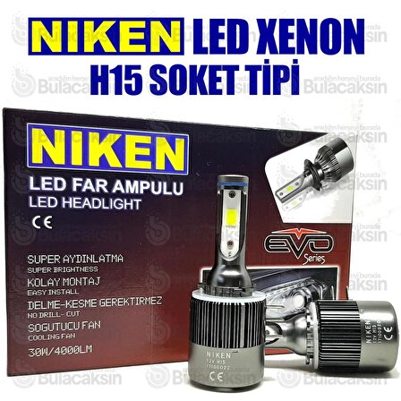 Niken Evo Led Xenon Zenon H15 6500K - Şimşek Etkili