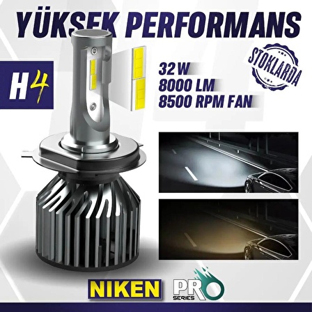 Niken Far Ampulü Led Xenon Pro Serisi H4