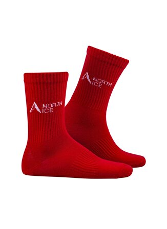 North Ice 1 Adet Kırmızı Erkek Çorap North Ice Tenis Çorabı