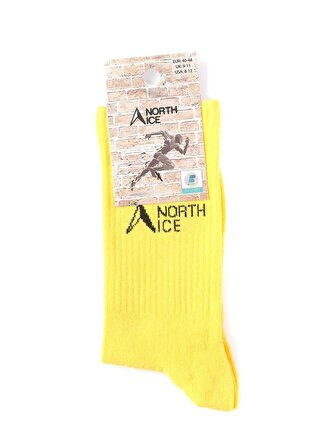 North Ice 1 Adet Sarı Erkek Çorap North Ice Tenis Çorabı