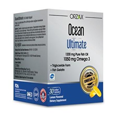 Orzax Ocean Ultimate 30 Kapsül Balık Yağı