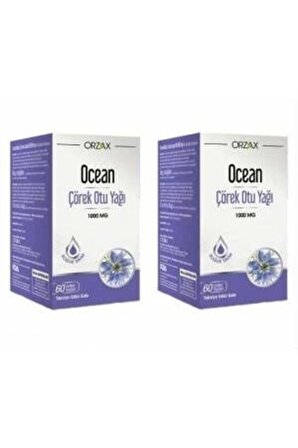 Orzax Ocean Çörek Otu Yağı 1000 Mg 60 Kapsül 2 Adet