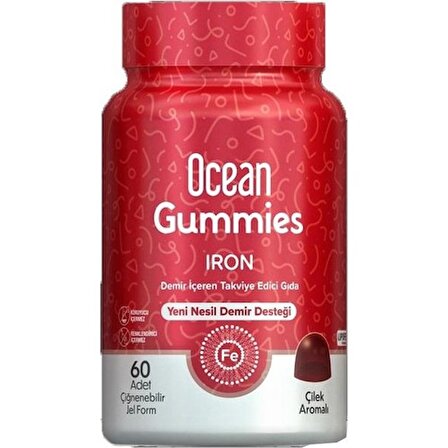 Ocean Gummies Iron 60 Çiğnenebilir Jel Form