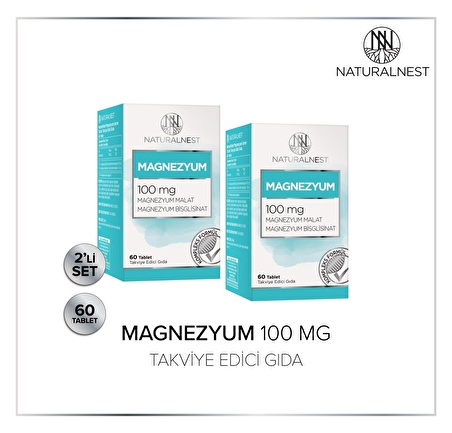 Naturalnest Magnezyum 60 Tablet 2 Kutu