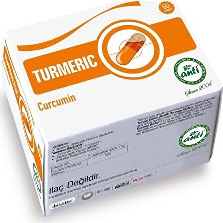 Turmeric Extract Licaps Novasol Curcumin 60 Kapsül