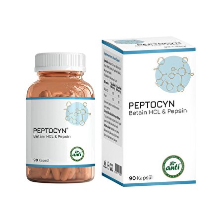 Anti Peptocyn® Betain Hcl, Pepsin 90 Kapsül x 2 Adet